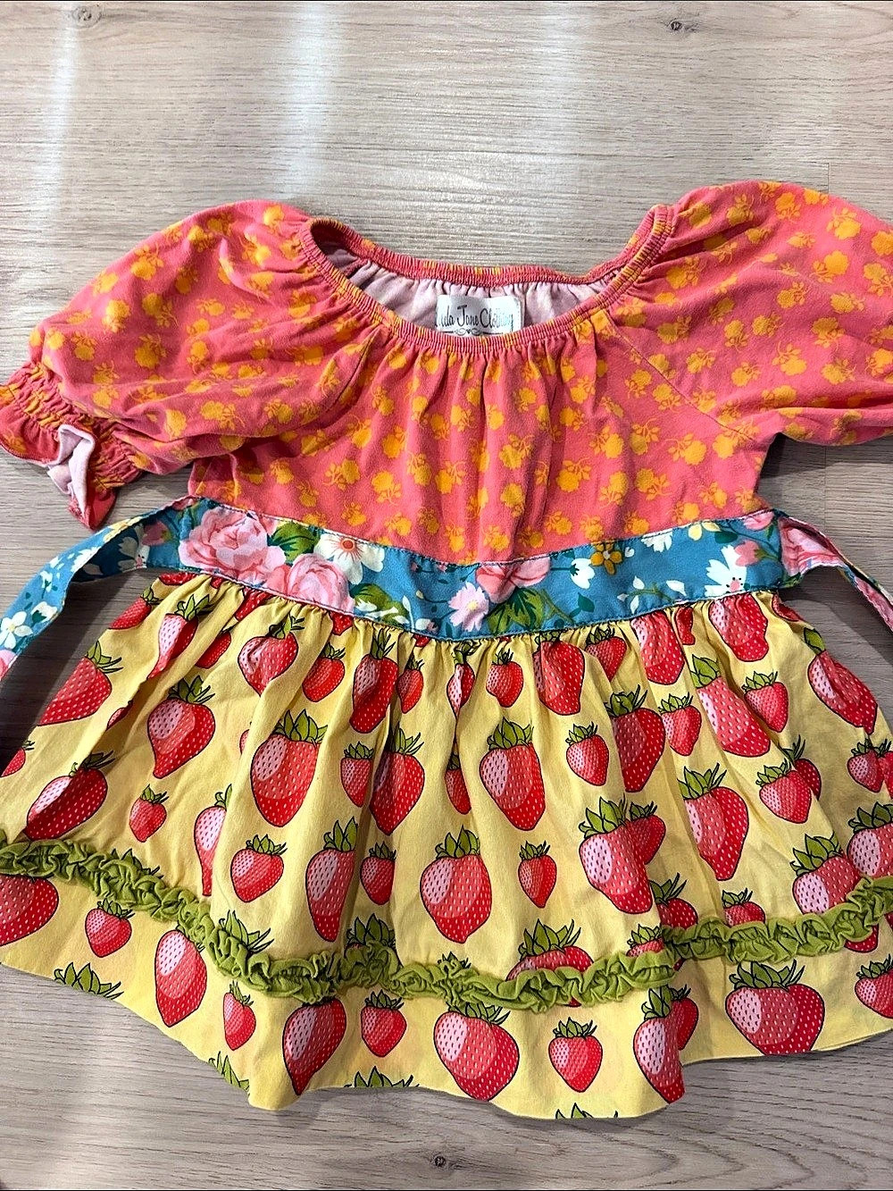 Matilda Jane Clothing Strawberry Swing Dress / Tunic Size 2 - Picture 3 of 5